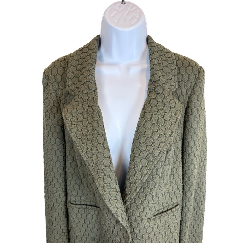Anthropologie Porridge Jacket Womens Small Olive Green Texture Knit Blazer - Picture 3 of 13